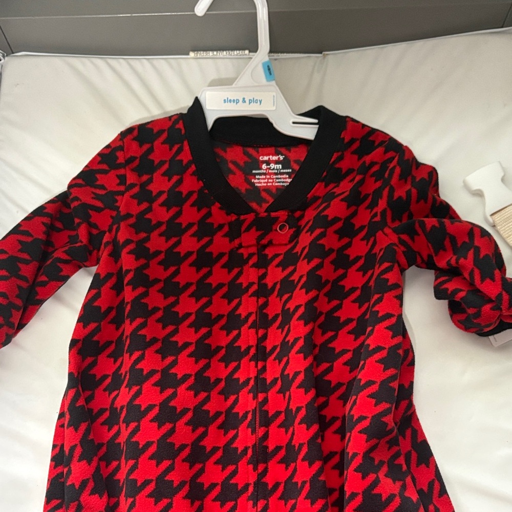 Carter's Red and Black Houndstooth Baby Sleepwear